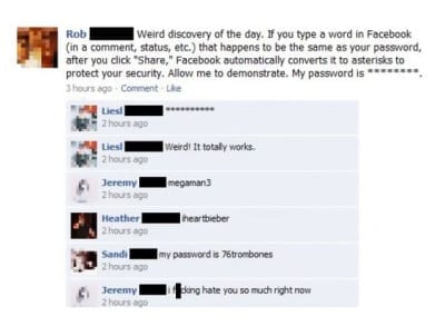 Funny Comments in Facebook