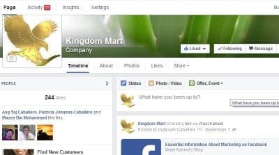 facebook business page